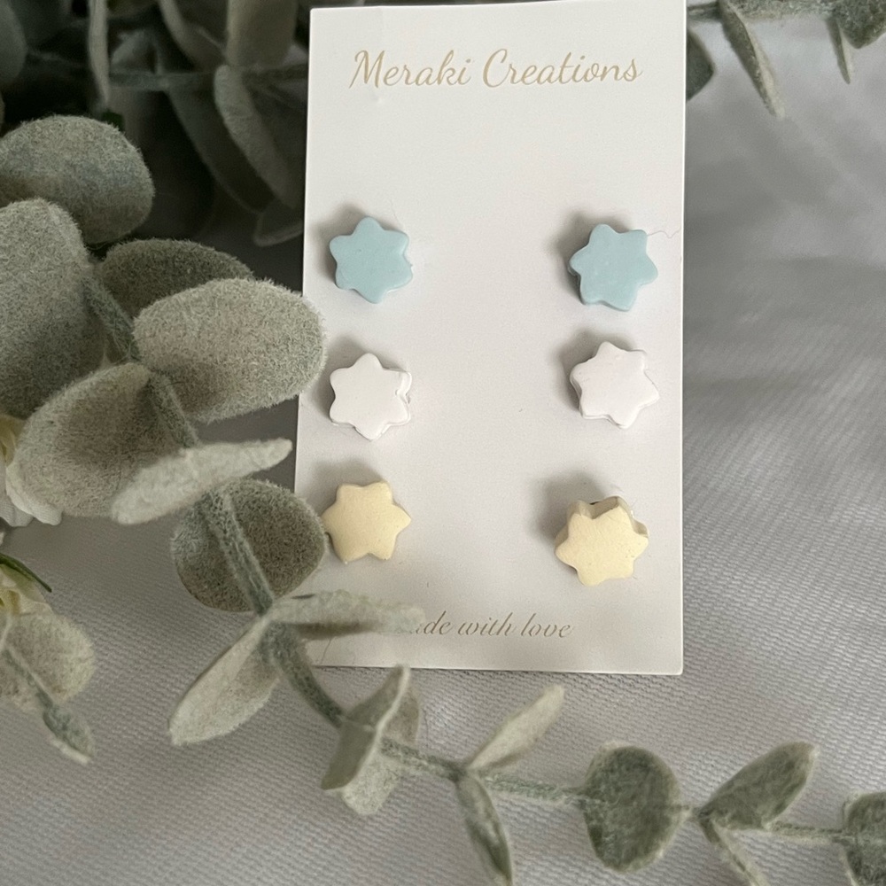 Pastel Star Earrings Set